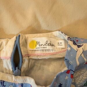 Mini Boden Light Blue Dress with Unicorns